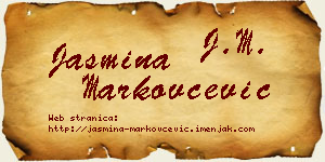 Jasmina Markovčević vizit kartica